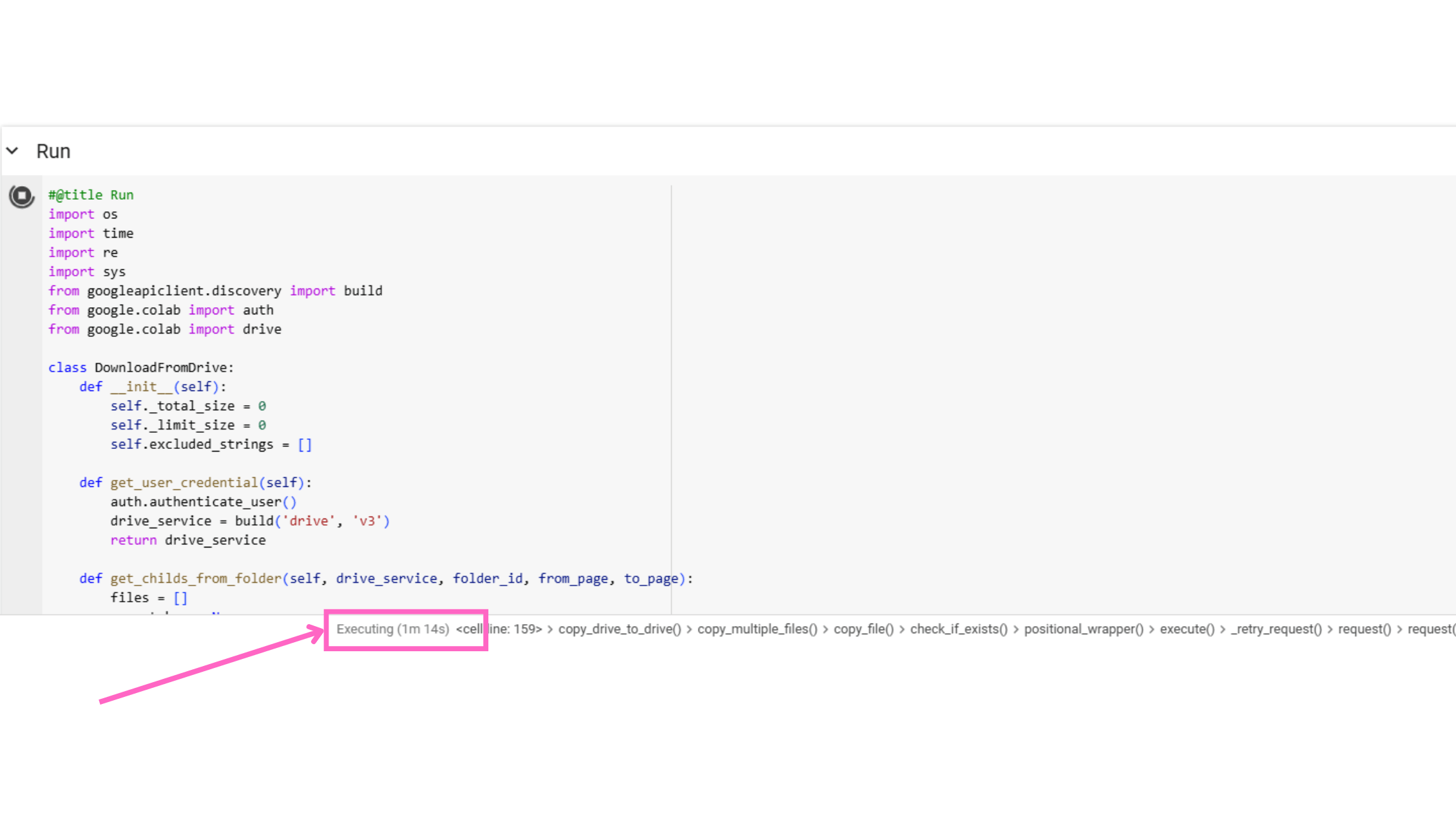 Hiển thị đoạn trong ảnh là quá trình đang diễn ra