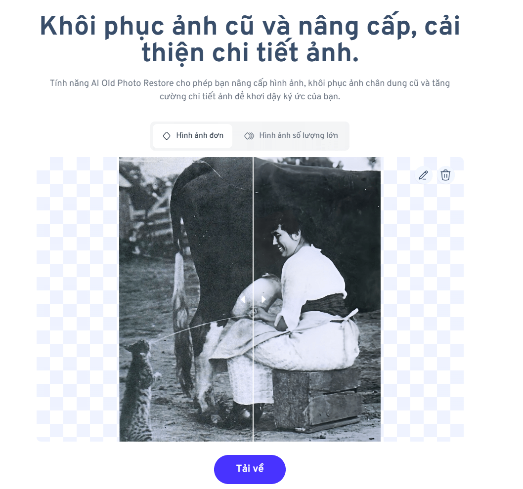 Loại bỏ các vết xước và nếp nhăn khỏi ảnh cũ