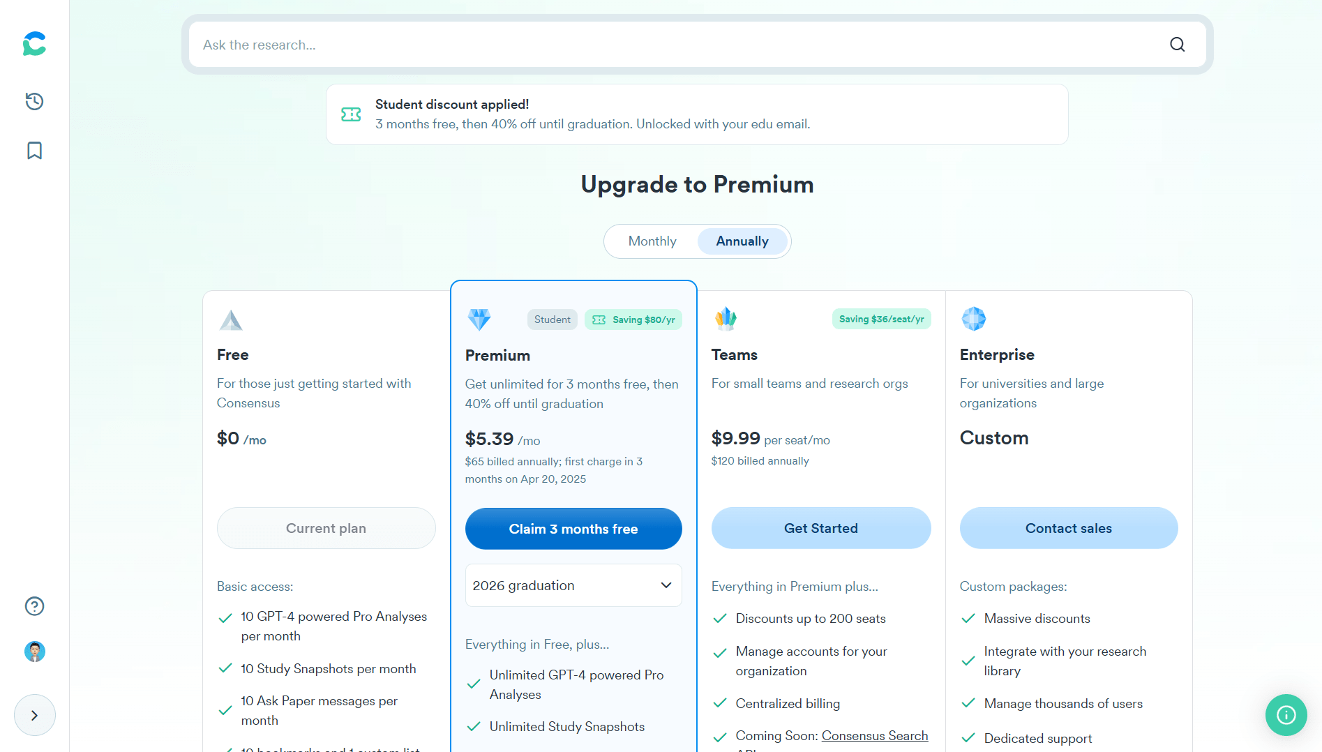 Bấm nhận miễn phí 3 tháng dùng thử