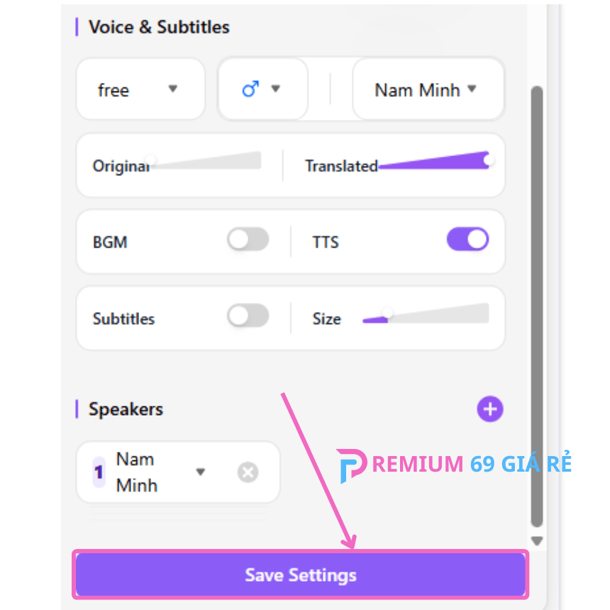 Sau đó bấm "Save Setting"
