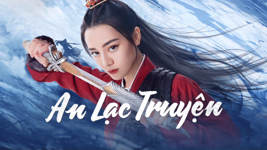 Poster An Lạc Truyện – Địch Lệ Nhiệt Ba trong tạo hình An Lạc cầm kiếm đầy khí chất.